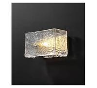 QTANZIQI Applique Murale carrée en Verre à Motif d'eau, pour Chambre à Coucher, Hall d'entrée, luminaires d'éclairage d'ambiance intérieure, Appliques décoratives E14,