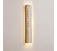 QTANZIQI Applique Murale en travertin Jaune 6 W luminaire de Couloir élégant pour Salle de Bain vanité Salon loft Demi-Cylindre pour décoration Murale de Fond Lampe Murale avec Longue Ligne