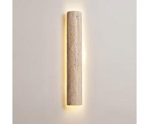 QTANZIQI Applique Murale en travertin Jaune 6 W luminaire de Couloir élégant pour Salle de Bain vanité Salon loft Demi-Cylindre pour décoration Murale de Fond Lampe Murale avec Longue Ligne