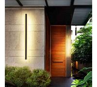 QTANZIQI Applique Murale extérieure LED IP65 étanche Lampe en Aluminium Noir 3000K Blanc Chaud Parfaite pour terrasse Villa Porche 100 cm/32 W éclairage extérieur.