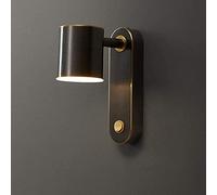 QTANZIQI Applique Murale réglable en Laiton Antique avec Lampe de Lecture pour Chambre à Coucher, Lampe de Chevet Murale pour Bureau, escaliers, Salle d'étude en Noir 7 W