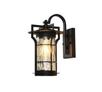 QTANZIQI Appliques murales Applique Murale E27 Nostalgie Lanterne Murale en Verre Villa Étanche Lumières extérieures Balcon Patio Applique Murale Industrielle Vintage Convient pour l'extérieur