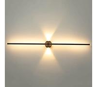 QTANZIQI Appliques murales Applique Murale linéaire en métal avec éclairage Haut Bas, Appliques murales décoratives Ultra-Minces pour Salon, rondelle Murale de fond-120 cm (80 cm)