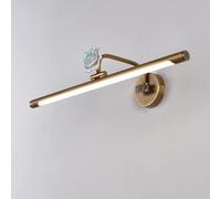 QTANZIQI Appliques murales Applique Murale lumière Miroir lumière cuivre LED Salle de Bain luminaire Bar Miroir Avant Lampe réglable en céramique vanité Applique Murale rétro Miroir Lampes Bain