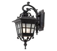 QTANZIQI Appliques murales Appliques Balcon Aluminium Pelouse E27 Applique Murale Étanche Applique Rétro Extérieur Verre Applique Extérieure Sécurité Antirouille Lanterne Murale pour Maison Patio