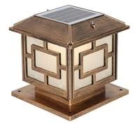 QTANZIQI Appliques murales Appliques Colonne Solaire Phare Extérieur Étanche Porte Lumière Cour Applique Murale Super Lumineux Solaire LED Économie D'énergie Lumière Porche Patio Post Phare Rue