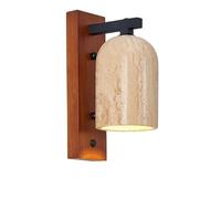 QTANZIQI Appliques murales Appliques murales de Couloir de Ferme Applique Murale intérieure en Pierre Naturelle avec on Off Lampe Murale Industrielle en Bois Rustique Vintage pour Chambre à Coucher,