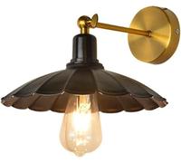 QTANZIQI Appliques murales de Chambre à Coucher, Appliques murales, de Ferme Style rétro Nordique Lampe de Chevet en Fer Loft Lampe de Table à tête Unique Lampe Murale de Bar café Applique Murale