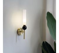 QTANZIQI Appliques murales en marbre, Abat-Jour Nordique en Acrylique, Applique Murale Filaire en métal doré pour Couloir, Chambre à Coucher, Chevet, Salon