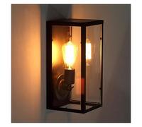 QTANZIQI Appliques murales rétro Loft Chevet Balcon escalier Couloir Chambre Pub Restaurant café Lampe boîte Applique Murale E27 Applique Murale