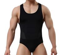 QTANZIQI Body Moulant pour Hommes, contrôle du Ventre, Compression complète du Corps, Combinaison Amincissante, Respirant, rehausseur de Fesses