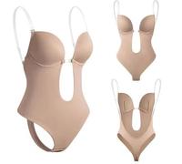 QTANZIQI Body sans Bretelles pour Femmes, contrôle du Ventre, String, Shapewear, Une piè, sans Couture, Dos Nu