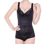 QTANZIQI Buste Ouvert pour Tout Le Corps, Shapewear pour Femme façonnant Le Corps, sans Couture, contrôle Ferme du Ventre pour Femme amélioré (Couleur : Noir, Taille : Small)