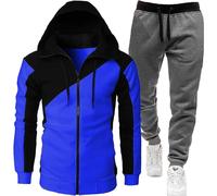 QTANZIQI Cheap Stuff Survêtements pour garçons Sweats à Capuche Survêtements pour Hommes 2 pièces Sweats à Capuche Doux gaufrés Ensembles de survêtement pour Hommes Zip Hommes 1/4 Zip Pull à Capuche