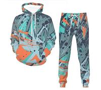 QTANZIQI Cheap Stuff Survêtements pour garçons Sweats à Capuche Survêtements pour Hommes 2 pièces Sweats à Capuche Doux gaufrés Ensembles de survêtement pour Hommes Zip Hommes 1/4 Zip Pull à Capuche