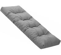 QTANZIQI Coussin de Banc d'intérieur rectangulaire pour fenêtres Baies vitrées, oreillers en Lin épais avec Support antidérapant (Gris foncé x 50 cm, 8 cm d'épaisseur)