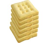 QTANZIQI Coussin de Chaise, Coussin de Sol épais, Tissu Polaire Cristal Doux Confortable, Coussins de Chaise pour Fournitures de omicile, Couleur: Gris(Jaune d'oie, 40x40 cm (6