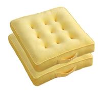 QTANZIQI Coussin de Chaise, Coussin de Sol épais, Tissu Polaire Cristal Doux Confortable, Coussins de Chaise pour Fournitures de omicile, Couleur: Gris(Jaune d'oie, 45x45 cm (2
