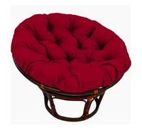 QTANZIQI Coussin de Chaise Rond épais Doux, Coussin de nid de balançoire d'œuf Confortable, Coussin de siè intérieur/extérieur, Coussin de hamac Relaxant, Rouge Vif 60 cm