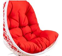 QTANZIQI Coussin de Chaise Suspendu en Forme d'œuf, Coussin de siè, balançoire, Tapis Suspendu, Oreiller, Patio, extérieur, hamac épais à Bascule pour Patio (Rouge)