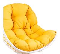 QTANZIQI Coussin de Chaise Suspendu en Forme d'œuf, Coussin de siè, balançoire, Tapis Suspendu, Oreiller, Patio, extérieur, hamac épais à Bascule pour Patio (Jaune)