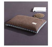 QTANZIQI Coussin de Remplissage en Coquille de Sarrasin à Grains Entiers, taie d'oreiller intérieure en Sarrasin, Oreiller de Cou pour la Maison, Oreiller de Sommeil (Couleur : Argento, Taille :