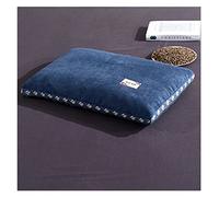 QTANZIQI Coussin de Remplissage en Coquille de Sarrasin à Grains Entiers, taie d'oreiller intérieure en Sarrasin, Oreiller de Cou pour la Maison, Oreiller de Sommeil (Couleur : Argento, Taille :