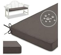 QTANZIQI Coussin d'extérieur imperméable antidérapant, Coussin de canapé pour Banc de, Coussin de siè décoratif pour 2/3 Places, Gris 110x45x5cm, Tissu Parfait pour terrasse Balcon