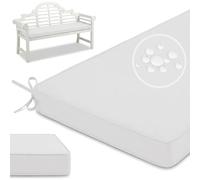 QTANZIQI Coussin d'extérieur imperméable antidérapant, Coussin de canapé pour Banc de, Coussin de siè décoratif pour 2/3 Places, Gris 110x45x5cm, Tissu Parfait pour terrasse Balcon