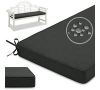 QTANZIQI Coussin d'extérieur imperméable antidérapant, Coussin de canapé pour Banc de, Coussin de siè décoratif pour 2/3 Places, Gris 110x45x5cm, Tissu Parfait pour terrasse Balcon