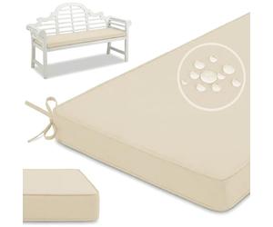 QTANZIQI Coussin d'extérieur imperméable antidérapant, Coussin de canapé pour Banc de, Coussin de siè décoratif pour 2/3 Places, Gris 110x45x5cm, Tissu Parfait pour terrasse Balcon