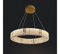 QTANZIQI en Cristal émaillé de Luxe léger, Circulaire, créatif pour la Maison, pour Salon, Salle à Manger, Chambre à Coucher, 60 cm