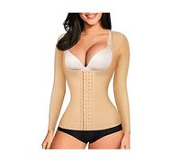 QTANZIQI Femmes Taille Formateur Ventre contrôle Shapewear Hauts Bras Manches Compression vêtement Lipo Post Chirurgie Corps