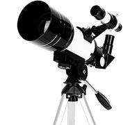 QTANZIQI Jumelles Portables Télescope astronomique Haute Puissance, télescopes astronomiques HD à réfracteur 70 mm pour Adultes monoculaires, avec trépied, avec Support de téléphone Starfinder Miroir
