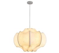 QTANZIQI Lampe à Suspension en Soie Italienne Blanche à tête Unique, à LED Minimaliste créatif, luminaire approprié pour Salon, Chambre à Coucher, Salle à Manger