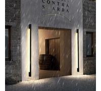 QTANZIQI Lampes murales lumières Bois Nordique LED luminaire linéaire Temp Longue Applique avec Abat-Jour en Acrylique Chambre Chevet Salle d'étude Salon Applique Lampes scandinave Minim