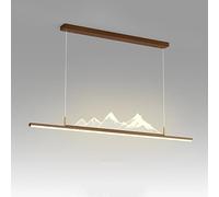 QTANZIQI LED Suspendu pour îlot de Cuisine, Salon, Bar, Lampe Suspendue de Style Oriental Traditionnel avec Bande linéaire éclairage de Montage au Plafond