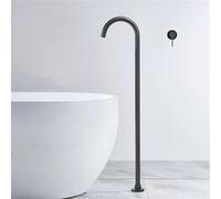 QTANZIQI Mitigeur de Bain autoportant à col de Cygne Gris, Robinet sur Pied pour Baignoire, Installation Facile, Salle de Bain contemporaine élégante, expérience de Bain de Luxe