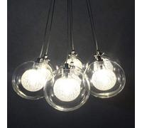 QTANZIQI Multi-Boules de Verre, Lampe créative Artistique pour Salon, Chambre à Coucher, Lampes suspendues de Restaurant, éclairage LED