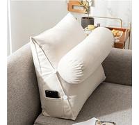 QTANZIQI Oreiller de Lecture en Mousse à mémoire de Forme avec Soutien Lombaire - Grand Coussin de Dossier pour s'asseoir dans Le lit, Oreiller Triangulaire pour Le Confort Le Soutien du Dos