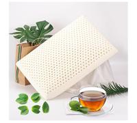 QTANZIQI Oreiller en Latex Naturel pour dormeurs sur Le côté du Dos, Oreiller en Mousse Extra Doux avec Housse Amovible en Coton Respirant, hypoallergénique offrant Un Bon Soutien