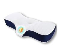 QTANZIQI Oreiller orthopédique en Mousse à mémoire de Forme pour soulager Les douleurs cervicales avec Housse Ergonomique Anti-ronflement Lavable Anti-acariens, Parfait pour Une Bonne Nuit de
