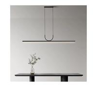 QTANZIQI Plafonnier LED Suspendu avec Bande Noire, luminaire décoratif de Plafond, idéal pour Une Table, Une Salle à Manger, Une Cuisine ou Une île