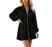 QTANZIQI Robes décontractées Robe tricotée pour Femme - Robe Pull d'hiver - Robe d'automne élégante - Robe Chemise décontractée avec Ceinture - Manches Longues - Coupe décontractée - Taille