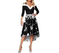 QTANZIQI Robes décontractées Robe tricotée pour Femme - Robe Pull élégante pour l'automne l'hiver - Robe de soirée élégante sans épaules pour Les Occasions festives, Les soirées, Les