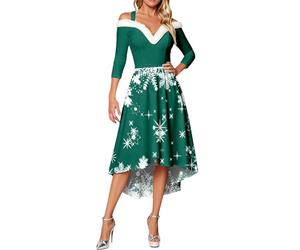 QTANZIQI Robes décontractées Robe tricotée pour Femme - Robe Pull élégante pour l'automne l'hiver - Robe de soirée élégante sans épaules pour Les Occasions festives, Les soirées, Les
