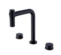 QTANZIQI Robinet de Baignoire à 3 Trous monté sur Le Pont avec Bec Cascade extractible Douche HanMélangeur Polyvalent de Salle de Bain de Cuisine, élégant Fonctionnel