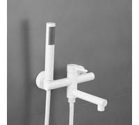 QTANZIQI Robinet de Baignoire Mural avec Bec pivotant à 90 °, mitigeur à Levier Unique, Blanc élégant, luminaire de Douche de Salle de Bain élégant pour Une décoration intérieure contemporaine