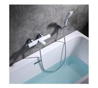 QTANZIQI Robinet de Baignoire Mural avec douchette à Main, mitigeur réglable à poignée Unique pour Salle de Bain contemporaine, idéal pour Les Bains Spa relaxants.