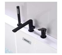 QTANZIQI Robinet de Salle de Bain en laitonMélangeur à 3 Trous avec Robinet Rotatif pour baignoires éviersRobinet d'eau élégant pour salles de Bains élégantes décoration contemporaine